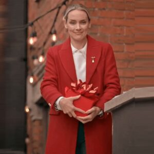 The Christmas Charade 2024 Red Wool Coat for Women