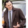 Tom Hiddleston Brown Wool Trench Coat