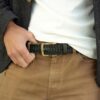 Men's Woven Leather Belt​
