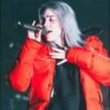 Billie Eilish Long Red Jacket
