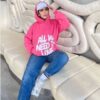All We Need Is Love Pink Hoodie