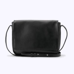 Black Crossbody Leather Bag for Women