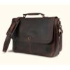 Brown Genuine Leather Laptop Bag