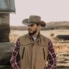 Brown Leather Cowboy Hat​