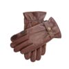 Brown Leather Shooting Gloves with Suede Palm