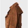 Brown Suede Trench Coat​