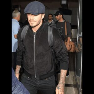 David Beckham Suede Leather Jacket