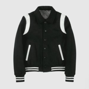 Black And White Men's Varsity Letterman Jacket