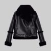 Only_Murders_In_The_Building_Selena_Gomez_Black_Shearling_Leather_Jacket_01