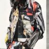 Red and Black Print Jacket