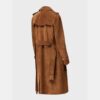 Suede Trench Coat Womens