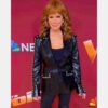 The Voice Reba Mcentire Black Leather blazer