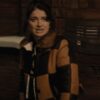 Brown Shearling Bomber Jacket​,