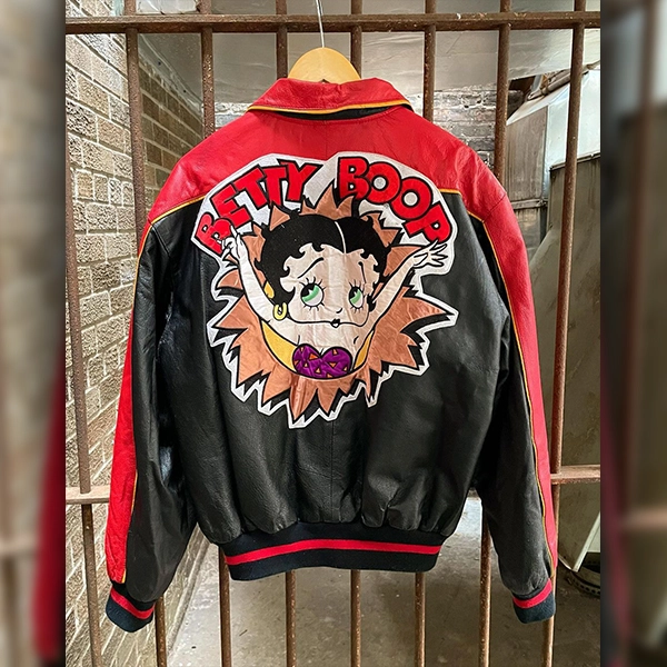 Betty Boop 90s Bomber Leather Jacket 02