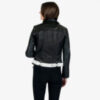 Black And White Leather Biker Jacket 05