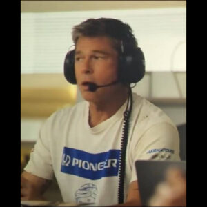 Brad Pitt F1 The Movie 2025 White T-shirt 01