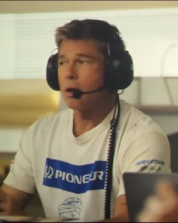 Brad Pitt F1 The Movie 2025 White T-shirt 01