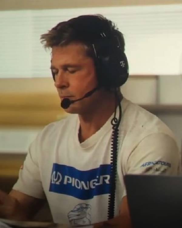 Brad Pitt F1 The Movie 2025 White T-shirt 03