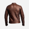 Classic Edge with the Brown Cafe Racer Leather Jacket 03