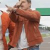 F1 Movie 2025 Brad Pitt Brown Suede Jacket 02