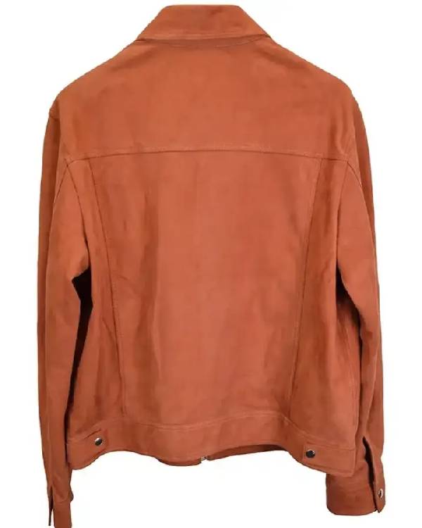 F1 Movie 2025 Brad Pitt Brown Suede Jacket 04