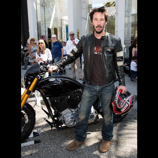 Keanu Reeves Black Leather Jacket 01