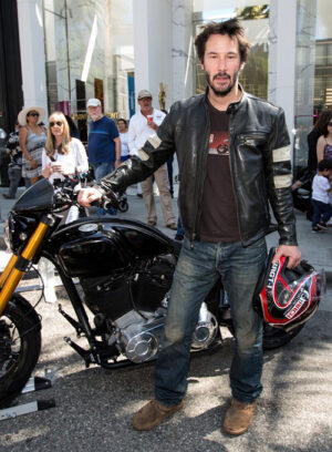 Keanu Reeves Black Leather Jacket 01