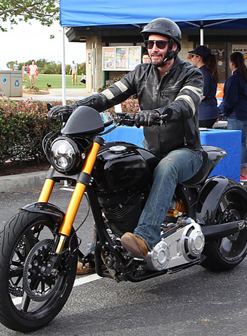 Keanu Reeves Black Leather Jacket 04
