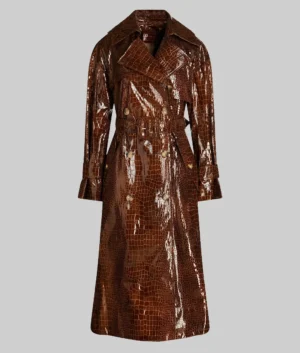 Only-Murders-in-the-Building Selena Gomez Brown Trench Coat 01