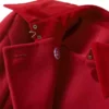 Princess Kate Middleton Red Long Wool Coat 03