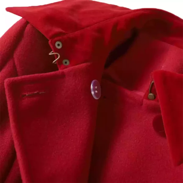 Princess Kate Middleton Red Long Wool Coat 03