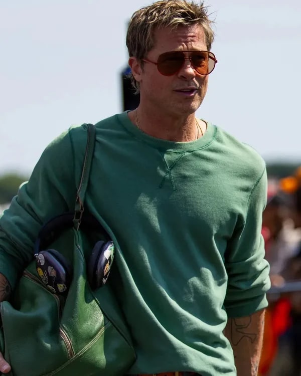 Sonny Hayes F1 Movie Brad Pitt Green Sweatshirt 02