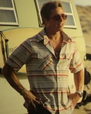 Sonny Hayes F1 Movie Brad Pitt Stripe Shirt 01
