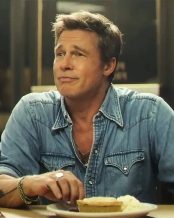 Sonny-Hayes-F1-Movie-Brad-Pitt-Western-Denim-Shirt-01