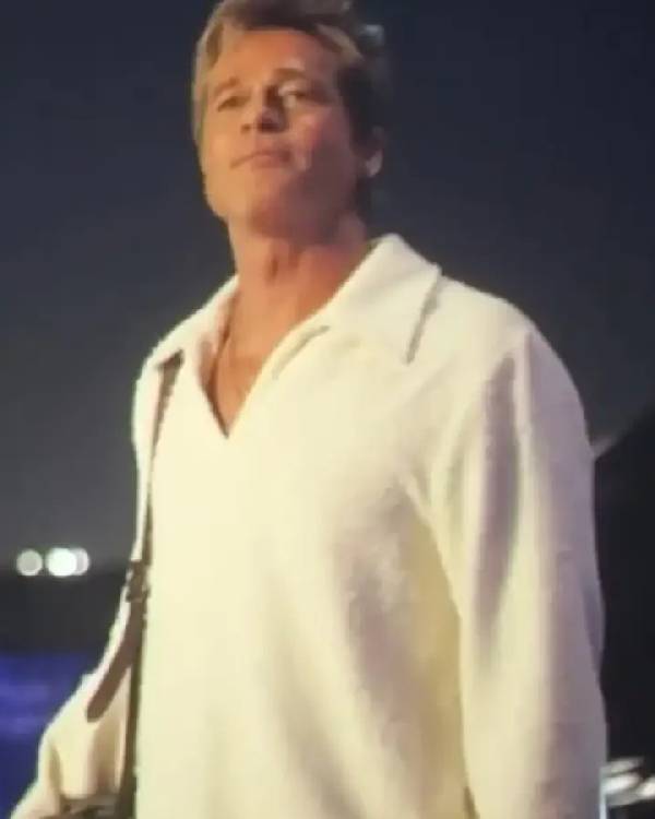 Sonny Hayes F1 Movie Brad Pitt White Sweatshirt 04