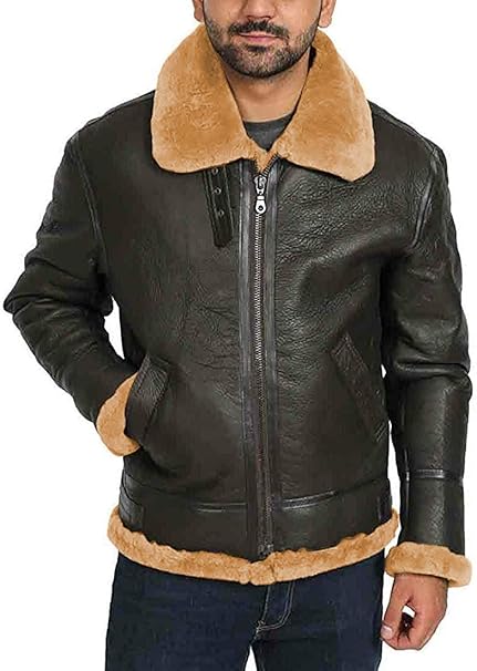 Tom Hardy Shearling Lining Brown Leather Jacket 02