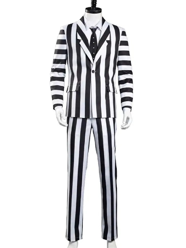 Beetlejuice 2024 Michael Keaton Striped Suit​ 03