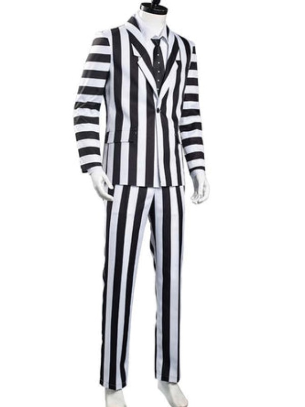 Beetlejuice 2024 Michael Keaton Striped Suit​ 04