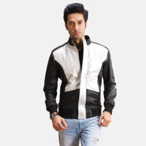 Black And Silver varsity Jacket For Men 01