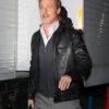 Brad Pitt Black Leather Jacket 02