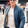 Brad Pitt blue Bomber Jacket from F1 2025 02
