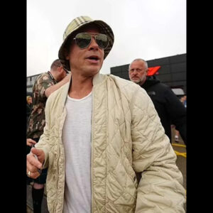 Brad Pitt f1 2025 off white bomber jacket 01