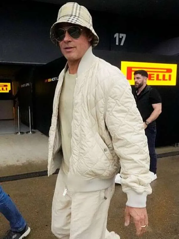 Brad Pitt f1 2025 off white bomber jacket 02