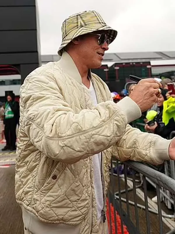 Brad Pitt f1 2025 off white bomber jacket 03
