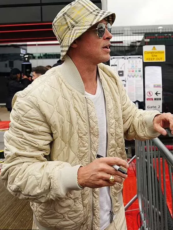 Brad Pitt f1 2025 off white bomber jacket 04
