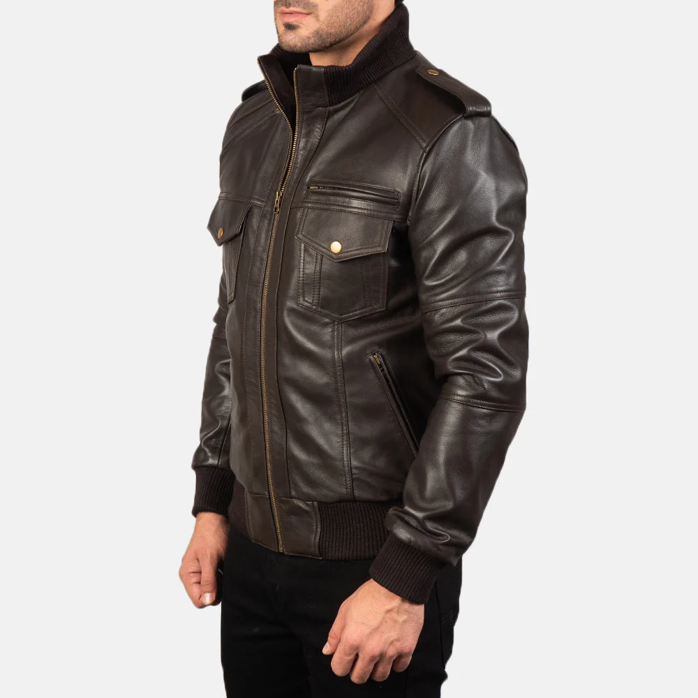 Brown Black Leather Jacket For Men And Women 02 Brown Black Leather Jacket For Men And Women 02