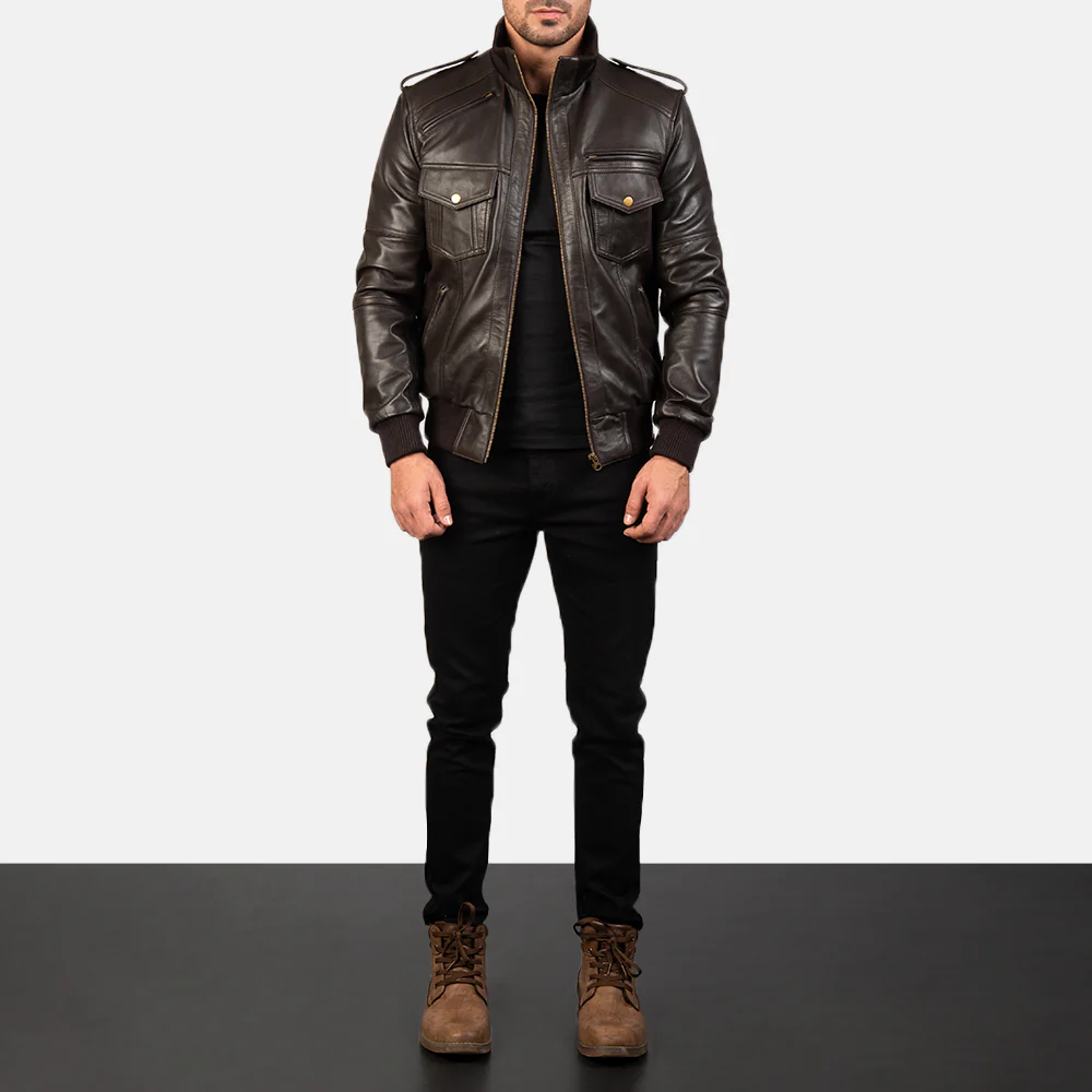 Brown Black Leather Jacket For Men And Women 03 Brown Black Leather Jacket For Men And Women 03