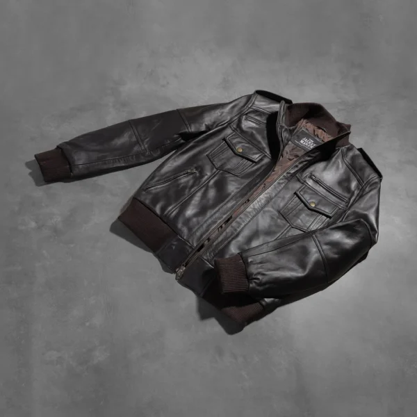 Brown Black Leather Jacket For Men And Women 07