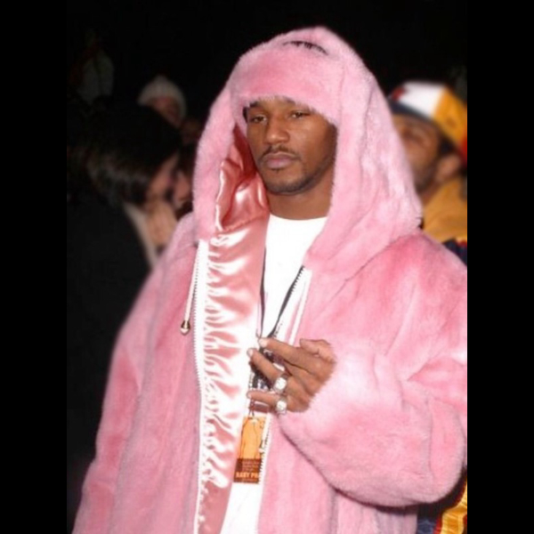 Camron Pink Fur Coat with Hood 01
