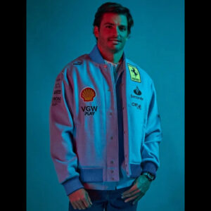 Ferrari Miami Blue Varsity Jacket 01